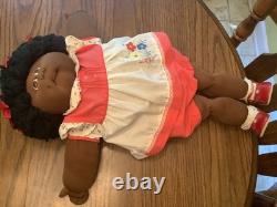 Vintage Soft Sculpture Doll Approx 21, Black Yarn Hair, African American