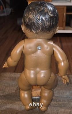 Vintage Sunbabe So Wee Black African American Doll Ruth E Newton 1950s 10in