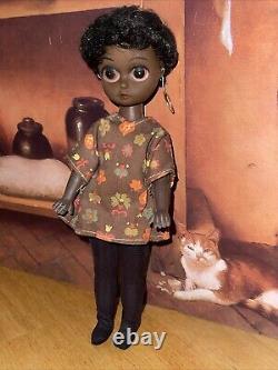 Vintage Susie Sad Eyes Doll 1960's Soul Sister African American AA 8 Doll