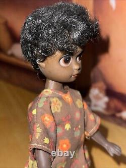 Vintage Susie Sad Eyes Doll 1960's Soul Sister African American AA 8 Doll
