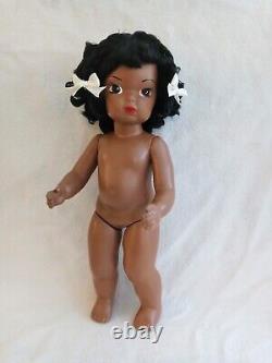 Vintage Terri Lee Bonnie Lou Pat Pending Doll In Tl Dress, Cape, Slip & Panties