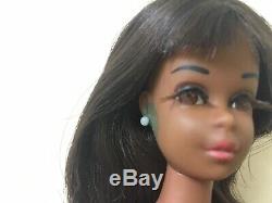 Vintage black African-American Francie Barbie doll with swimsuit brown hair Tnt