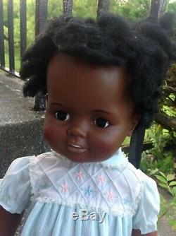 VtG 1972 Ideal Baby Crissy LifeSize 24 African American Black Baby Doll RARE