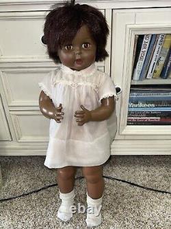 Vtg 1964 Horsman Thirstee Walker Doll Toddler TB-26 Thirsty African American