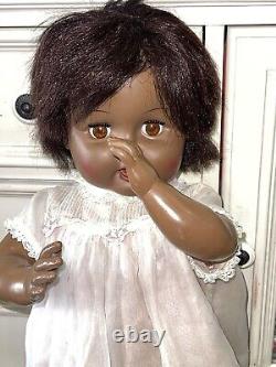 Vtg 1964 Horsman Thirstee Walker Doll Toddler TB-26 Thirsty African American