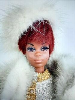 Vtg 1966 Mattel Black Barbie Doll Twist/Turn African American Lara's Mink Japan