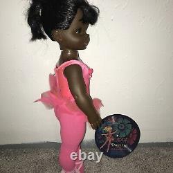 Vtg 1968 Dancerina 24 Doll. Works great Original Outfit Box Record Black doll