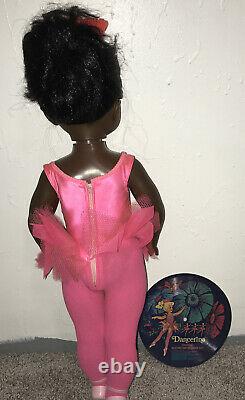 Vtg 1968 Dancerina 24 Doll. Works great Original Outfit Box Record Black doll