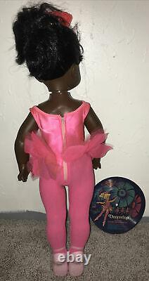 Vtg 1968 Dancerina 24 Doll. Works great Original Outfit Box Record Black doll