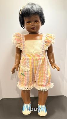 Vtg 1978 Eugene Two Year Old Baby Toddler Doll 29-30 African American Black