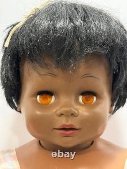 Vtg 1978 Eugene Two Year Old Baby Toddler Doll 29-30 African American Black