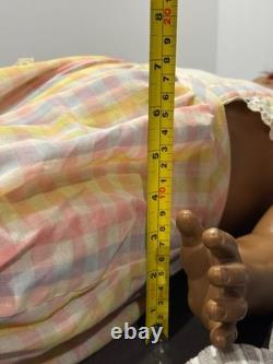 Vtg 1978 Eugene Two Year Old Baby Toddler Doll 29-30 African American Black