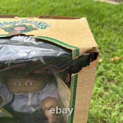 Vtg 1984 Cabbage Patch Kids 16 Black African American Girl Doll In Box Purple