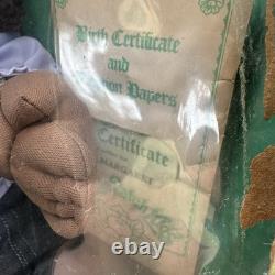 Vtg 1984 Cabbage Patch Kids 16 Black African American Girl Doll In Box Purple