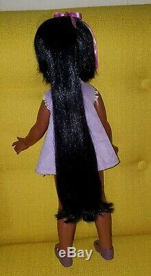 Vtg 60s Ideal Black African American VELVET Doll w Clothes Shoes HTF Box Crissy