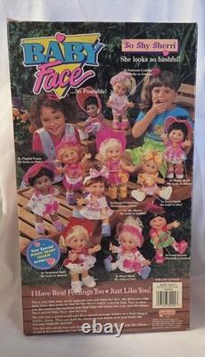 Vtg 90s Baby Face Doll Black SO SHY SHERRI African American MIB Galoob