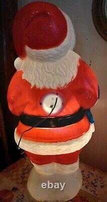 Vtg African American Blow Mold 31 Black Santa Claus Empire Plastics Christmas