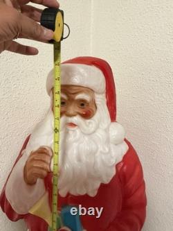 Vtg Empire 41 African American Black Santa Claus Blow Mold Stocking RARE