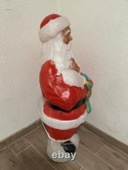 Vtg Empire 41 African American Black Santa Claus Blow Mold Stocking RARE