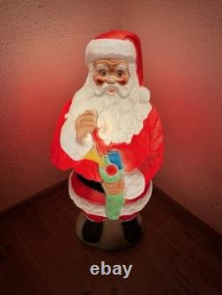 Vtg Empire 41 African American Black Santa Claus Blow Mold Stocking RARE