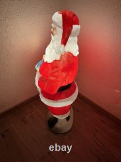Vtg Empire 41 African American Black Santa Claus Blow Mold Stocking RARE