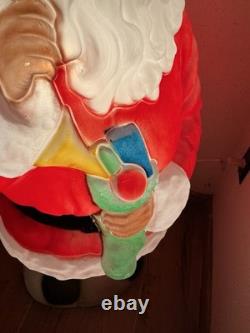 Vtg Empire 41 African American Black Santa Claus Blow Mold Stocking RARE
