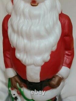 Vtg Empire 46 African American Black Santa Claus Blow Mold Toy Bag RARE