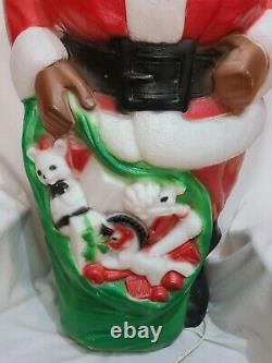 Vtg Empire 46 African American Black Santa Claus Blow Mold Toy Bag RARE