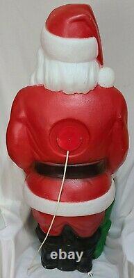 Vtg Empire 46 African American Black Santa Claus Blow Mold Toy Bag RARE