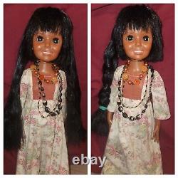 Vtg Ideal Doll Crissy AFRICAN AMERICAN RARE 1968 BLACK HAIR GROWS PLZ READ