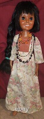 Vtg Ideal Doll Crissy AFRICAN AMERICAN RARE 1968 BLACK HAIR GROWS PLZ READ
