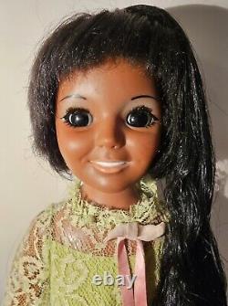 Vtg Ideal Doll Crissy AFRICAN AMERICAN RARE 1968 Super Long Hair! Works