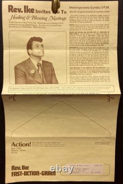 Vtg Lot African American Prosperity Evangelist Rev. Ike1970s Action! + Ephemera