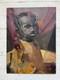 Vtg Mid Century African American Oil Portrait Black Americana Abstract Post War
