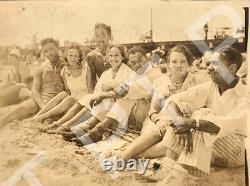 Vtg RARE Photo TWO Sets Of Young African American TWINS At The Beach 1930s