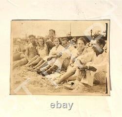 Vtg RARE Photo TWO Sets Of Young African American TWINS At The Beach 1930s