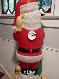 Vtg Rare African-American Black Santa Blow Mold With Puppies 41 Christmas