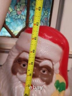 Vtg Rare African-American Black Santa Blow Mold With Puppies 41 Christmas