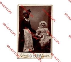 WOW RARE c. 1890 African American Black Nanny White Baby ROANOKE VA Cabinet Card