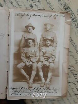 WWI 1918 African American photo Black History +3 RPPC Harlem Hellfighter 369Rgt