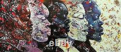 When Brothers Pray, an African American, Black Art Print by Roederick Vines