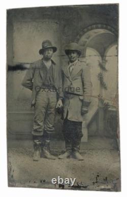 White Wealthy Man 1865 African American Brute Enforcer Black Tintype Civil War