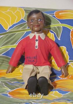 Working Black WILLIE TALK 24 African American Ventriloquist Dummy withBox, Guide