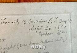 Young African American Nanny & ID'd Wright Family, Cochran, Georgia 1900s Photo